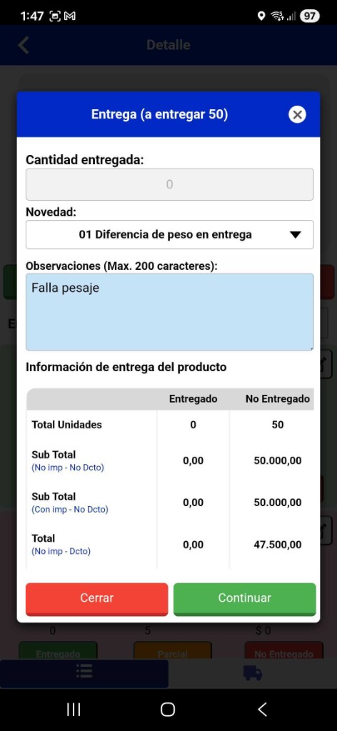 Reporte de novedad R-SALES