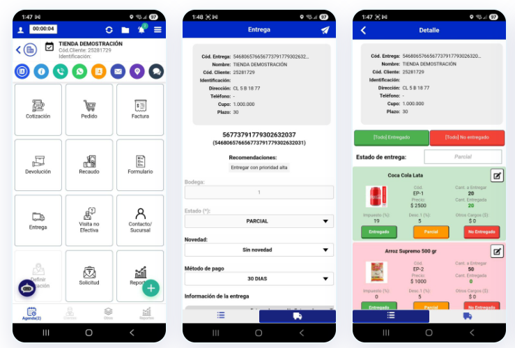 App móvil R-SALES Entregas - Gestión de entregas en campo